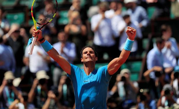 Nadal celebra su victoria. 