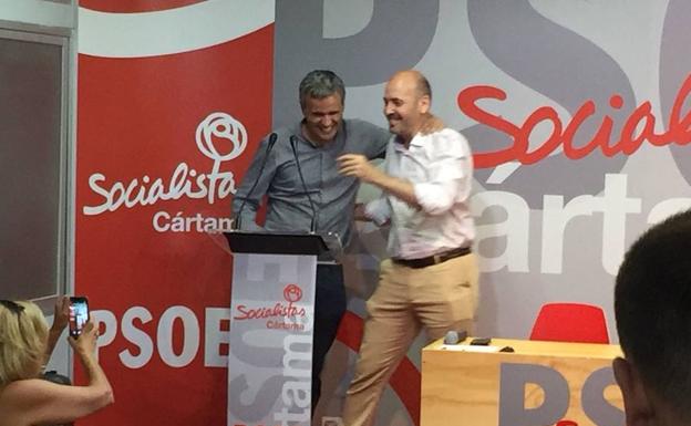 Ignacio López y Jorge Gallardo, el lunes, en Cártama. 