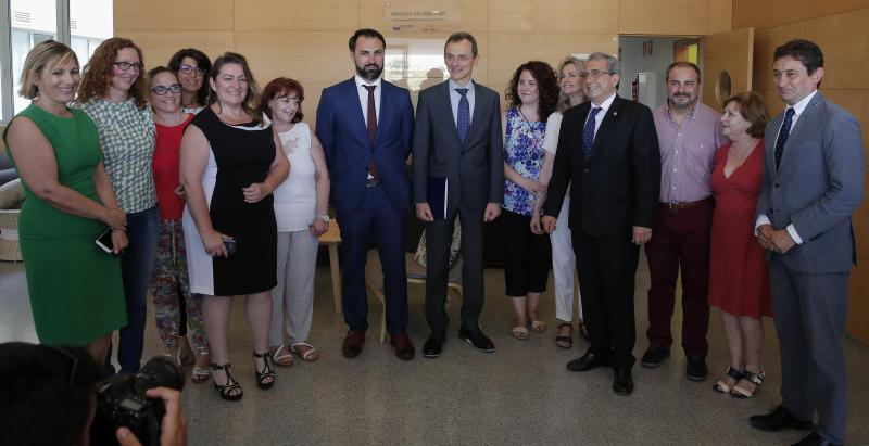 El nuevo ministro de Ciencia, Innovación y Universidades, Pedro Duque, visita la Universidad de Málaga y considera una prioridad la transferencia tecnológica, más ayudas y menos limitaciones a la investigación.