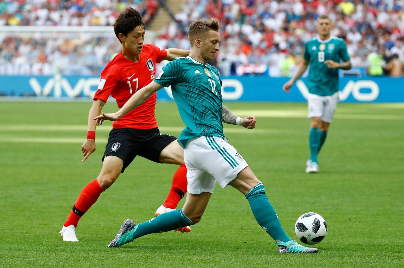 Corea del Sur venció a Alemania por 2-0 y selló el adiós de la campeona en Brasil al Mundial de Rusia.