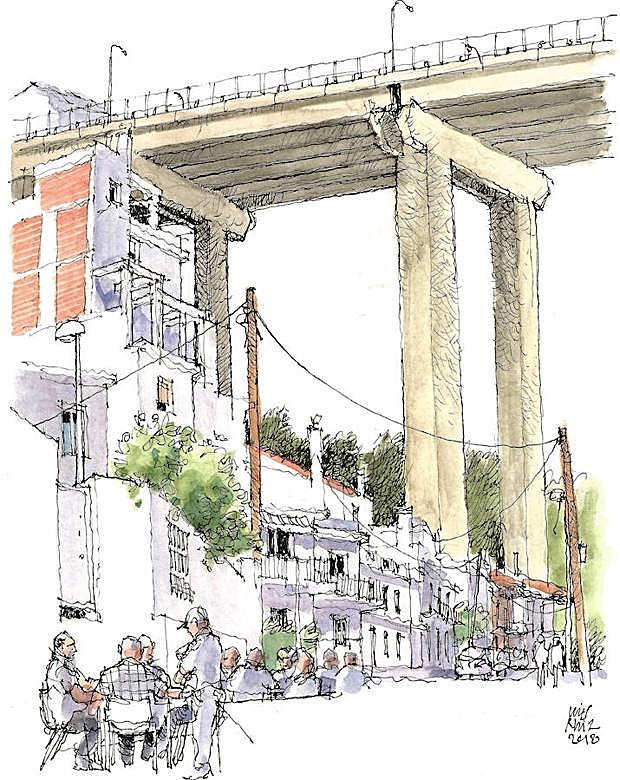 Dominó a la sombra del viaducto