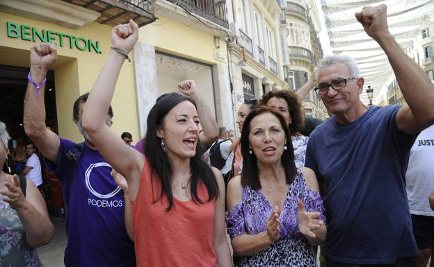 Isabel Franco, Pilar Mendoza y Diego Cañamero. 