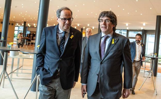 Quim Torra y Carles Puigdemont.