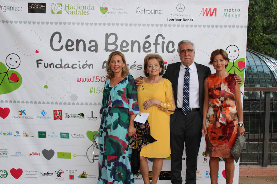 Lara Olivares, Pilar Díaz, José Antonio Ortega y Mónica Olivares en la celebración de la gala anual de la Fundación Andrés Olivares