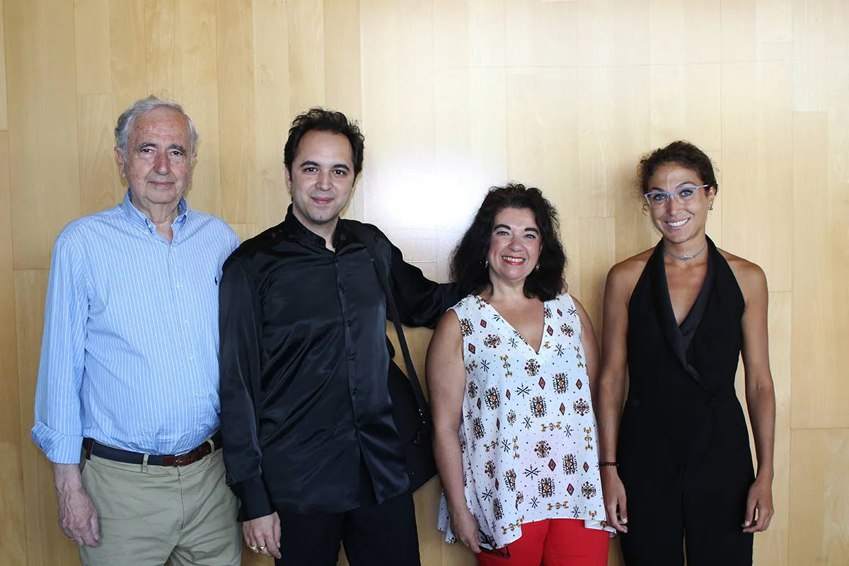 La Academia Orquestal ofrece un concierto en la Diputación. Manuel Sánchez Benedito, Jesús Reina, Pilar Ramírez y María del Mar Muñoz.