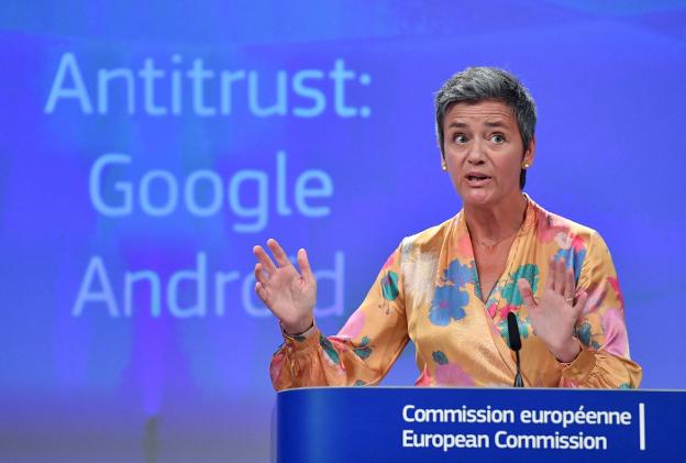 Margrethe Vestager, comisaria de Competencia europea. :: AFP