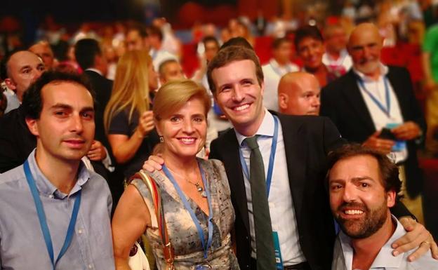 Ruiz, Oña, Casado y De Villena, ayer en el plenario del congreso.