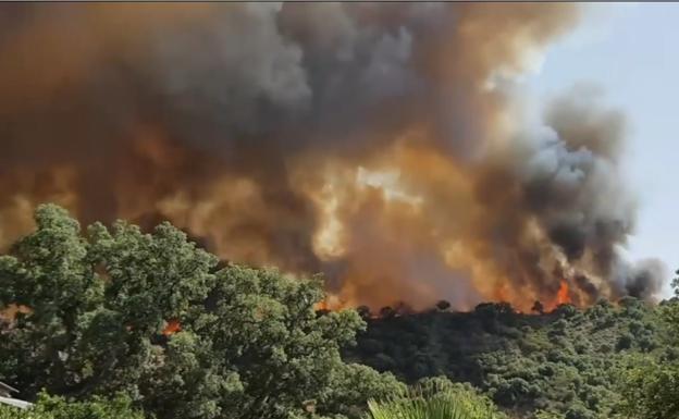 El fuego encontró en el viento su aliado para su propagación. 