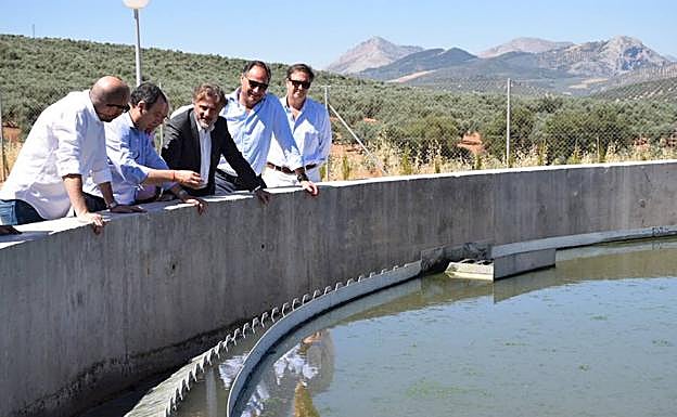 Presentación ayer de la EDAR de Villanueva del Trabuco. 