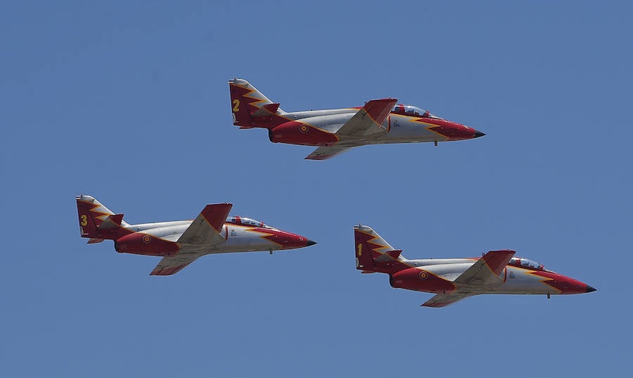 Llegada de las aeronaves para el Torre del Mar Airshow 2018 a la Base Aérea de Málaga. 