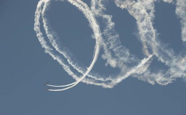 Aviones participantes en el festival aéreo. 