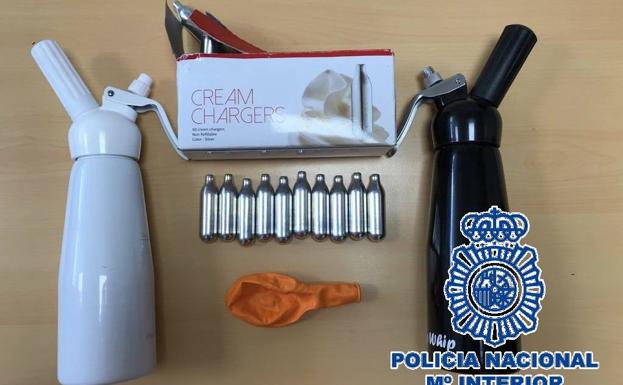 Material intervenido por la Policía Nacional.