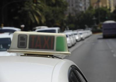 Imagen secundaria 1 - Los taxistas recrudecen sus protestas, mantienen el paro y acampan en el parque