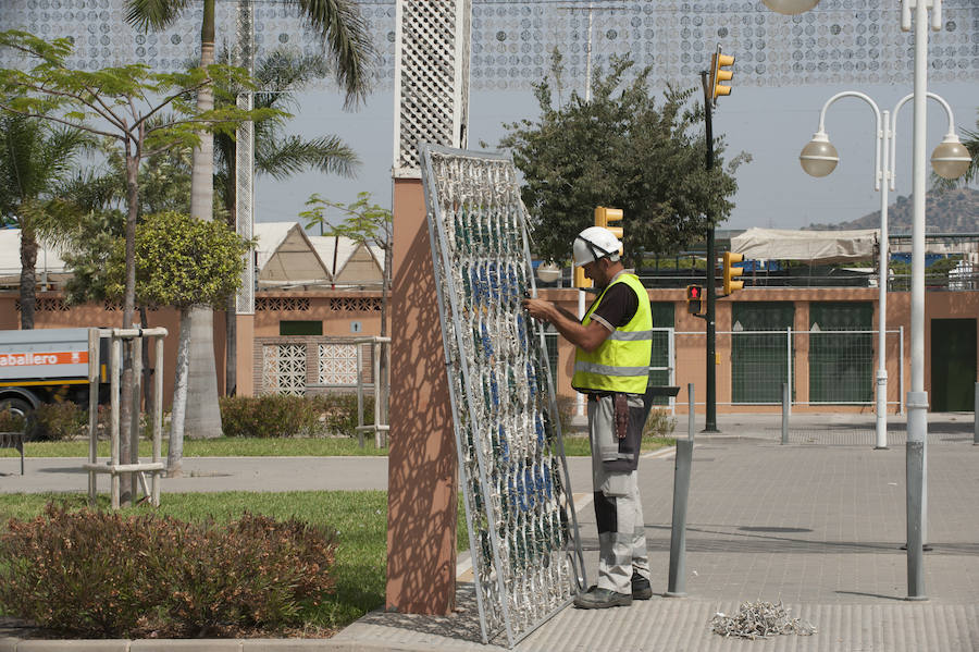 Cuenta atrás para la Feria de Málaga 2018 y en el Real del Cortijo de Torres se trabaja para que todo esté a punto.