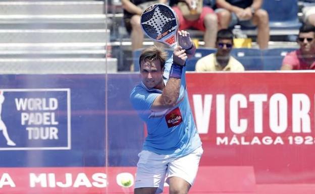 El malagueño Ernesto Moreno jugó ayer un gran partido en la primera ronda del cuadro final del WPT de Mijas. 