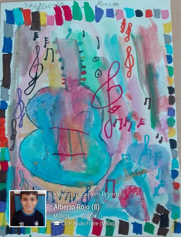 La Orquesta Sinfónica Provincial estrenará en el Martín Carpena la obra compuesta por Yuri Chugúyev en un concierto organizado por la Fundación Orden de la Paz, dentro de los actos del Octubre Picassiano. Niños y niñas de hasta 16 años pueden participar a través de un concurso de dibujo y verán sus trabajos proyectados durante el concierto en una pantalla gigante. Vota y participa:  http://ordendelapaz.org / Dibujo de: Alberto Rojo (8). CEIP Paulo Freire, Málaga.