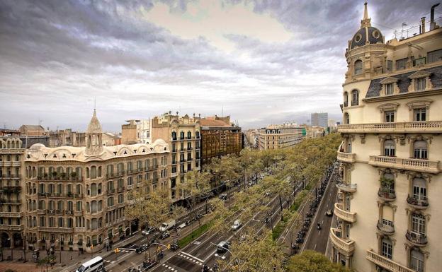 Vista de la avenida Diagonal de Barcelona. 