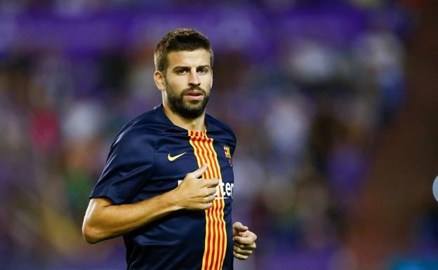 Gerard Piqué, durante un entrenamiento. 