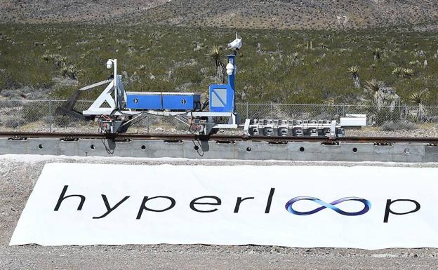 Centro de pruebas de Hyperloop en el desierto de Nevada.