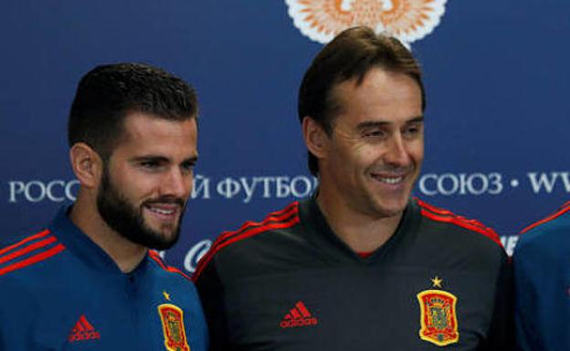 Nacho y Lopetegui, en la selección