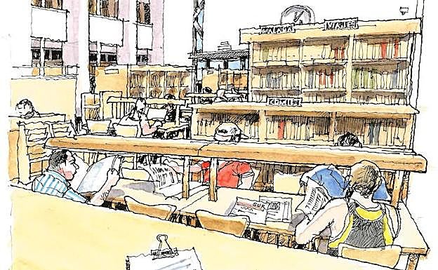 Málaga a trazos: Taxonomía bibliotecaria en calle Ollerías