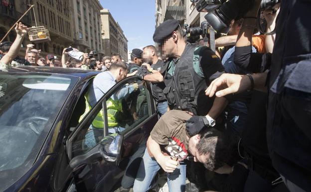 Altercados durante el referéndum de Cataluña.