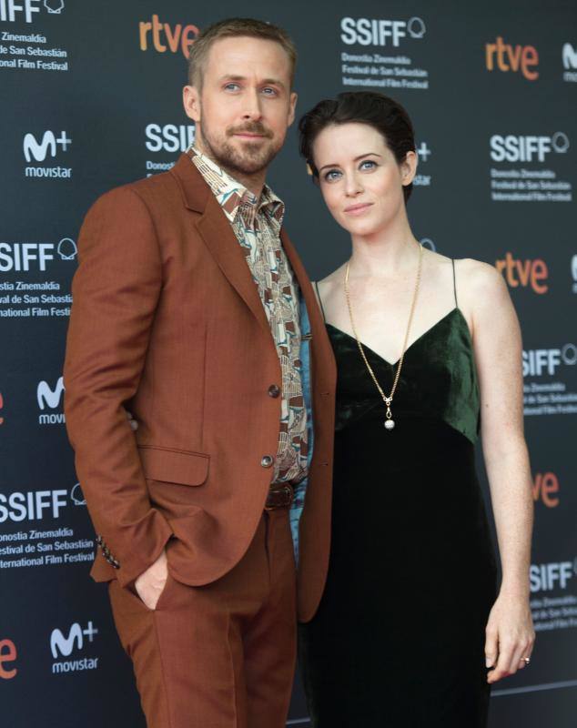 Este lunes se ha presentado la nueva película que protagonizan Ryan Gosling y Claire Foy, «First man». Se ha proyectado fuera de concurso y ha sido una de las atracciones de la jornada en el 66 edición del Festival Internacional de Cine de San Sebastián.