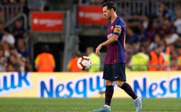 Leo Messi durante el Barcelona-Girona