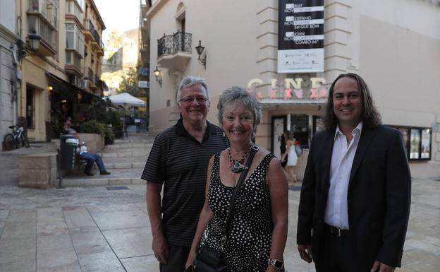 Steven Alonso, Patricia Steeve y Albert Marqués, ayer en el estreno del documental.