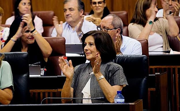 María José Sánchez Rubio, tras aprobarse la ley. 