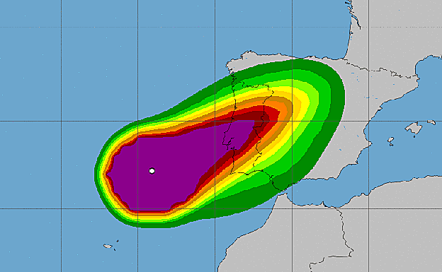 El huracán Leslie entrará de madrugada en España con intensidad de tormenta tropical
