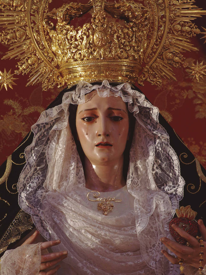 La muestra, organizada por la junta provincial de la Asociación Española contra el Cáncer (AECC), reúne en la calle Larios 45 fotos de Eduardo Nieto de las Vírgenes de Semana Santa y de la Patrona de Málaga. Más información  aquí .