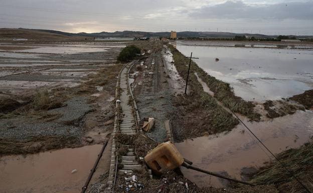 La línea Ronda-Campillos quedó inutilizada a consecuencia de las fuertes lluvias.