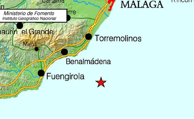 Registrado un terremoto de 3,4 grados en Torremolinos