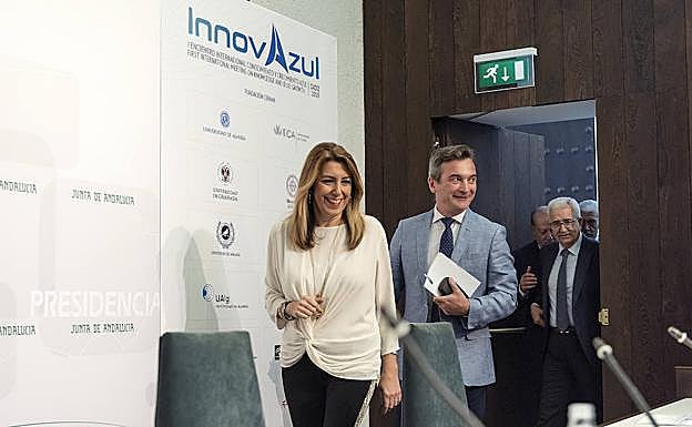 Díaz, en la presentación del I Encuentro Internacional Conocimiento y Crecimiento Azul InnovAzul 2018. 