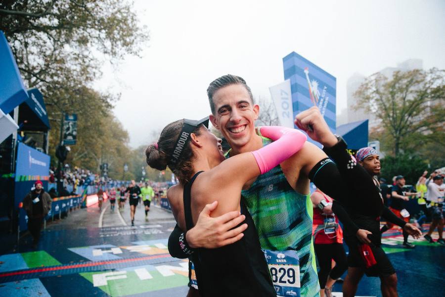 Fotos: Así pidió matrimonio a su novia tras correr la Maratón de Nueva York