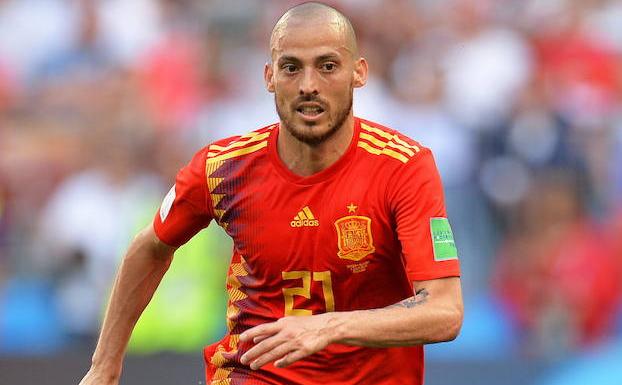 David Silva, en un partido del Mundial de Rusia. 