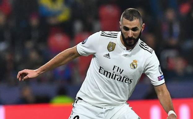 Karim Benzema, durante un partido. 