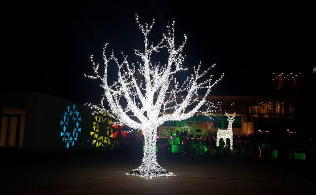 Inauguración del alumbrado navideño este martes. 