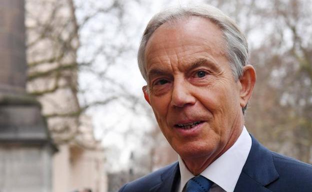 El exprimer ministro británico Tony Blair a su llegada a una rueda de prensa sobre el «brexit» en Londres.