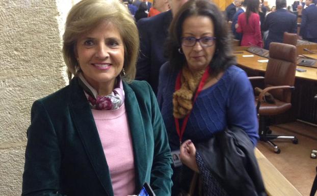 Oña, esta mañana en el Parlamento, tras su designación como vicepresidenta primera.