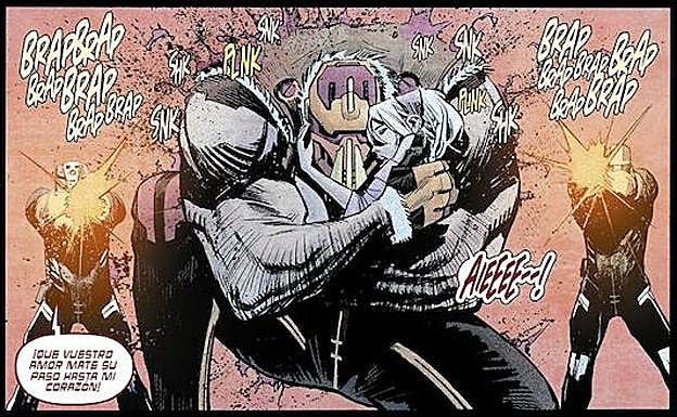 Led junto a Deb en una de las ilustraciones de 'Tokyo Ghost'.