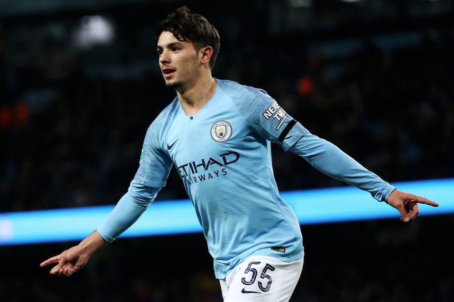 Brahim Díaz, en un partido con el Manchester City. 