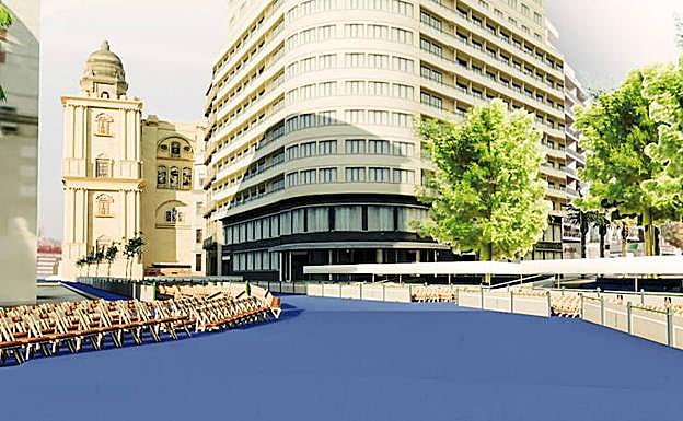 Recreación del aspecto que tendría el nuevo recorrido en la curva hacia Molina Lario. 