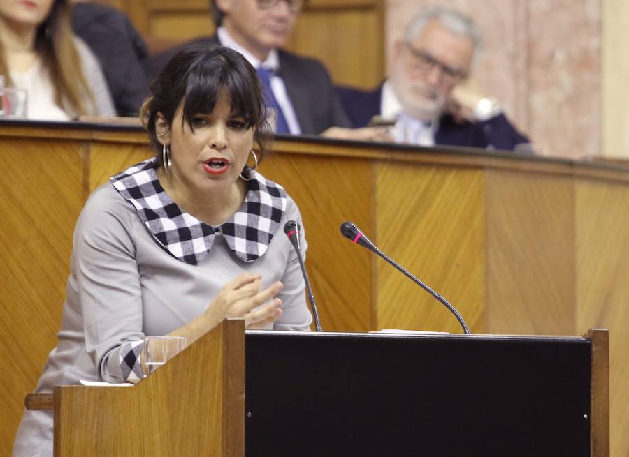 Teresa Rodríguez durante su turno de intervención.