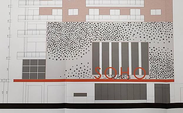 Diseño de la nueva fachada del Teatro del Soho Caixabank. 