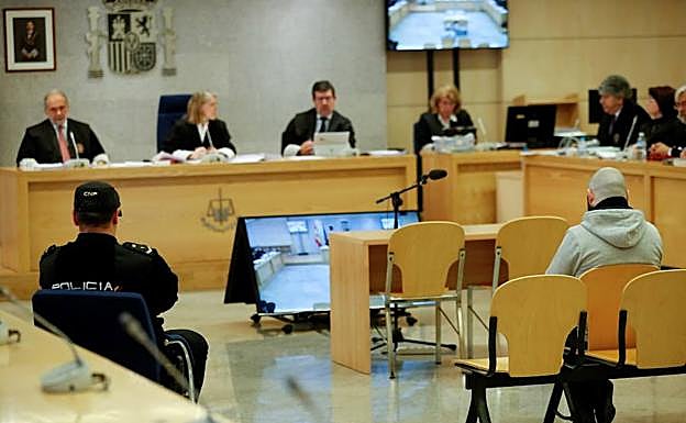 El acusado, este lunes ante el tribunal de la Audiencia Nacional.