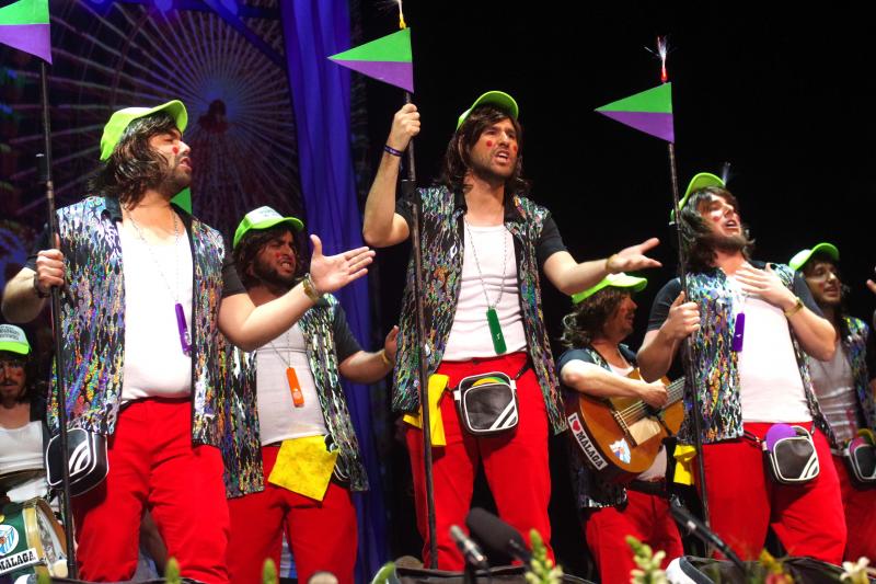 Murga 'Constantino el titoriro' en la tercera semifinal del Carnaval de Málaga 2019.