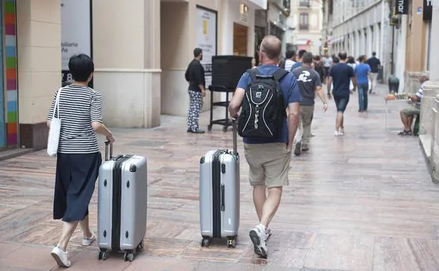 Turistas, en el Centro. 