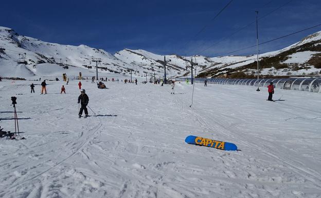 Este martes en Alto Campoo el viento comenzaba a soplar fuerte